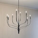 Livadia 8 Light Black Chandelier Ceiling Light, 1 Tier Large